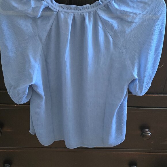 Ann Taylor Pintucked Raglan Popover size XS. NWOT Sky blue - Picture 5 of 5